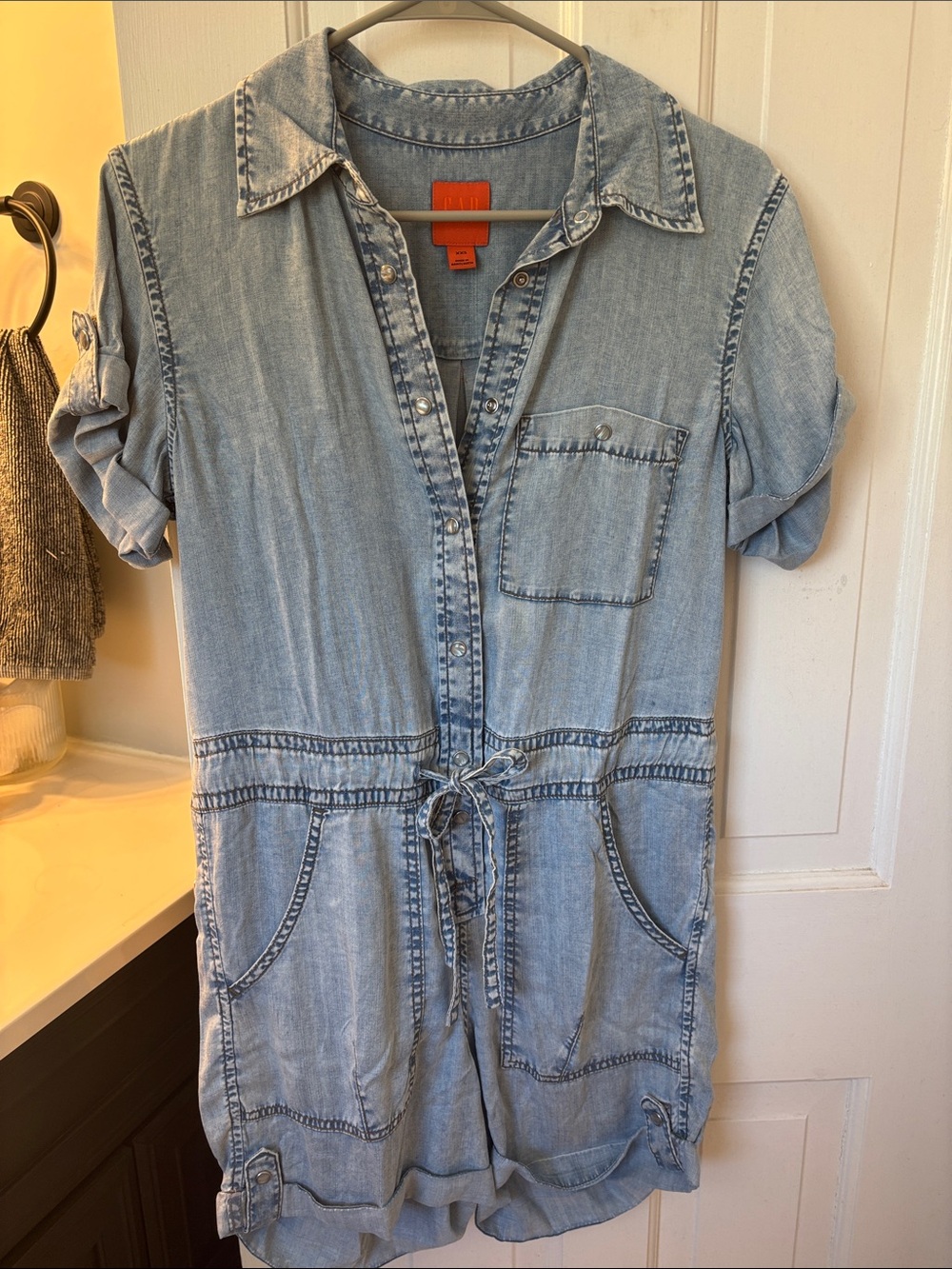 GAP Light Denim Blue Romper Jumpsuit